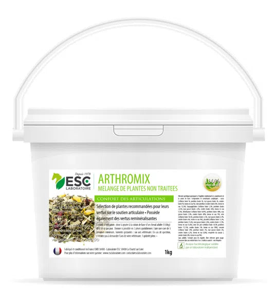 ESC Laboratoire - ARTHROMIX – Raideurs et confort articulaire cheval – Mélange de plantes 1kg