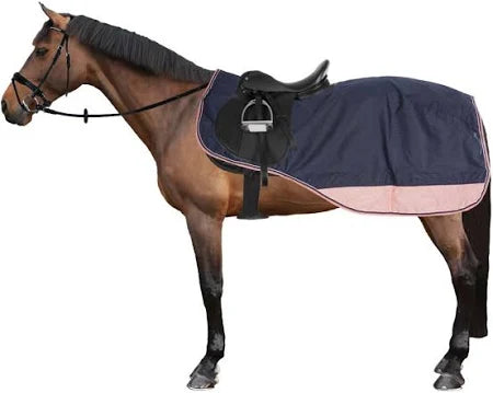 Couvre-reins Equithème Tyrex 1200 D doublé polaire rose/marine – vue 2