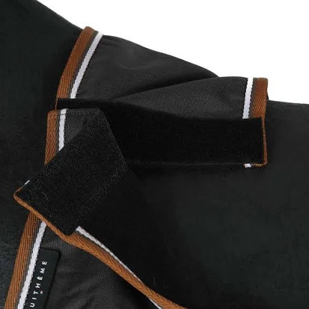 EQUITHEME couvre rein imperméable doublé polaire 600D gris / marron