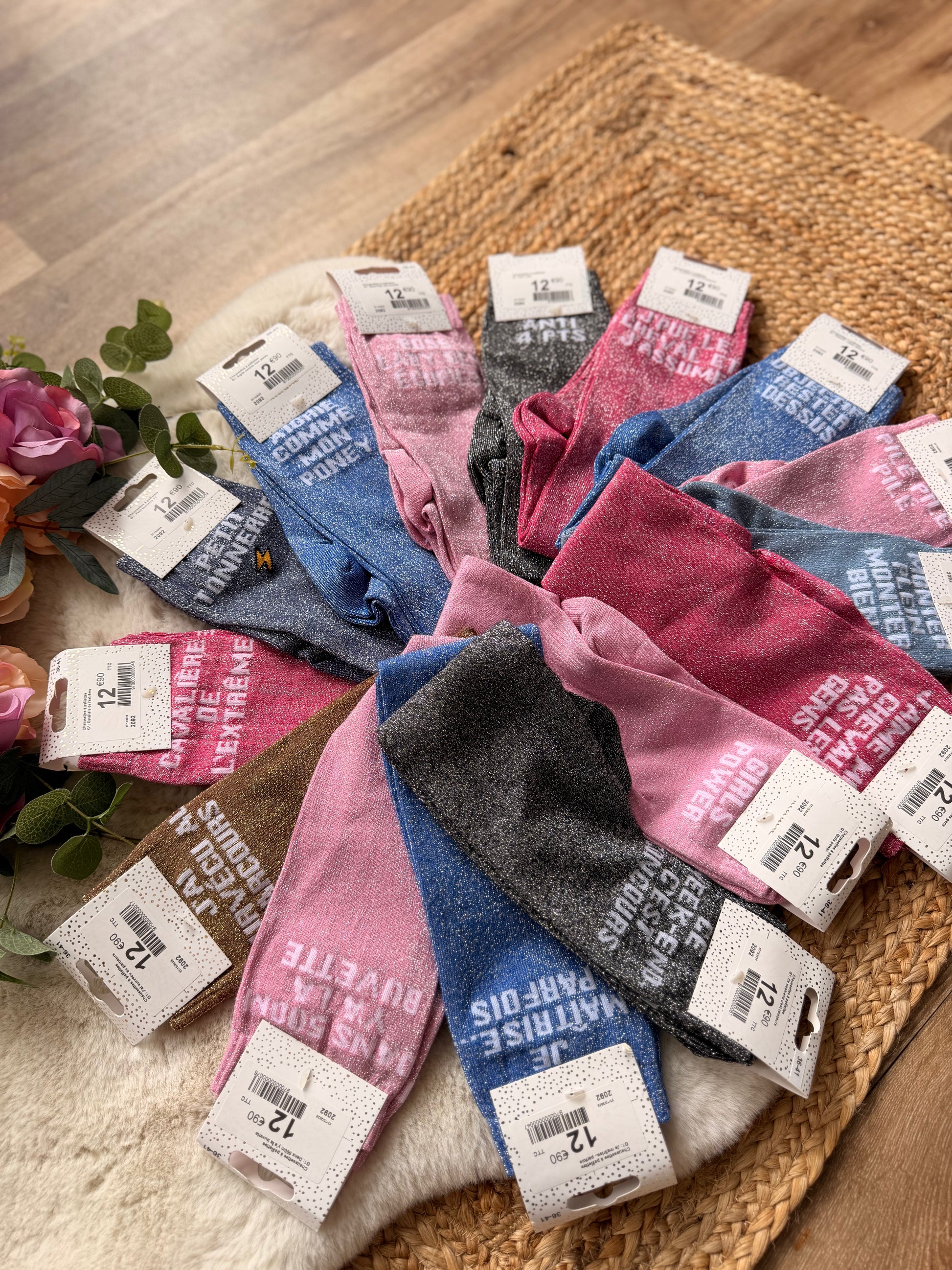 Chaussettes à paillettes – photo produit Vertical Oxer