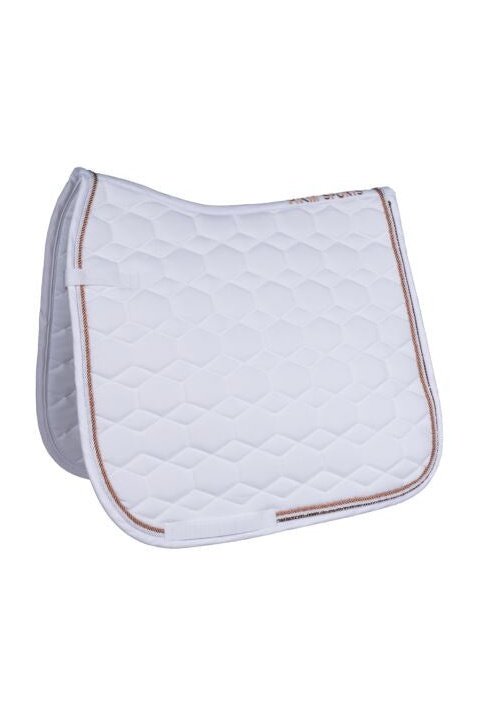 HKM - Tapis RoseGold Glamour Style blanc dressage