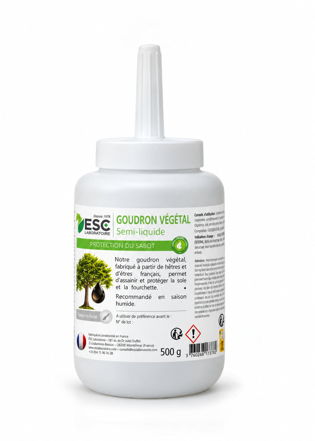 ESC Laboratoire - Goudron végétal 500g – photo produit Vertical Oxer