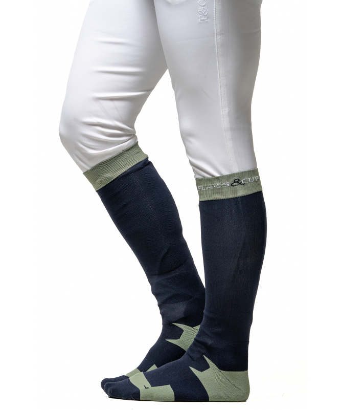 Flags&Cup - Chaussettes Salito marine/vert 36-38