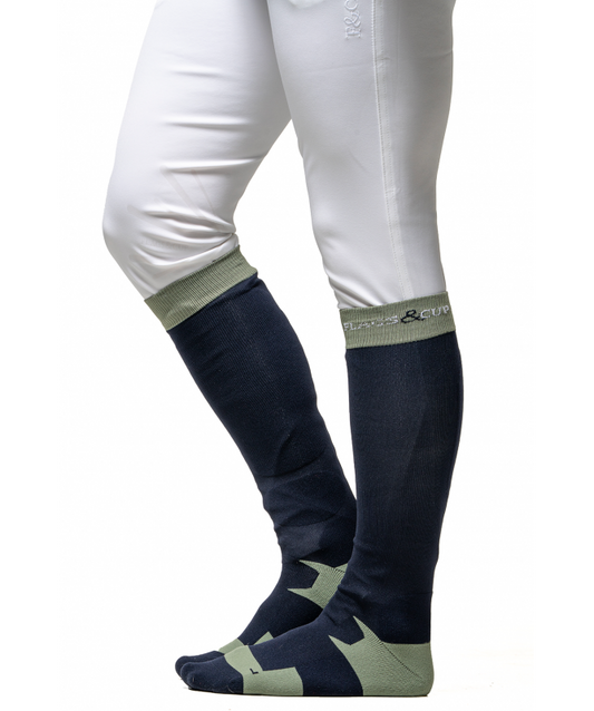 Flags&Cup - Chaussettes Salito marine/vert 36-38