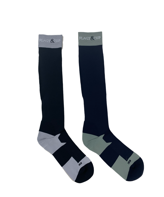 Flags&Cup - Chaussettes Salito marine/beige 39-41