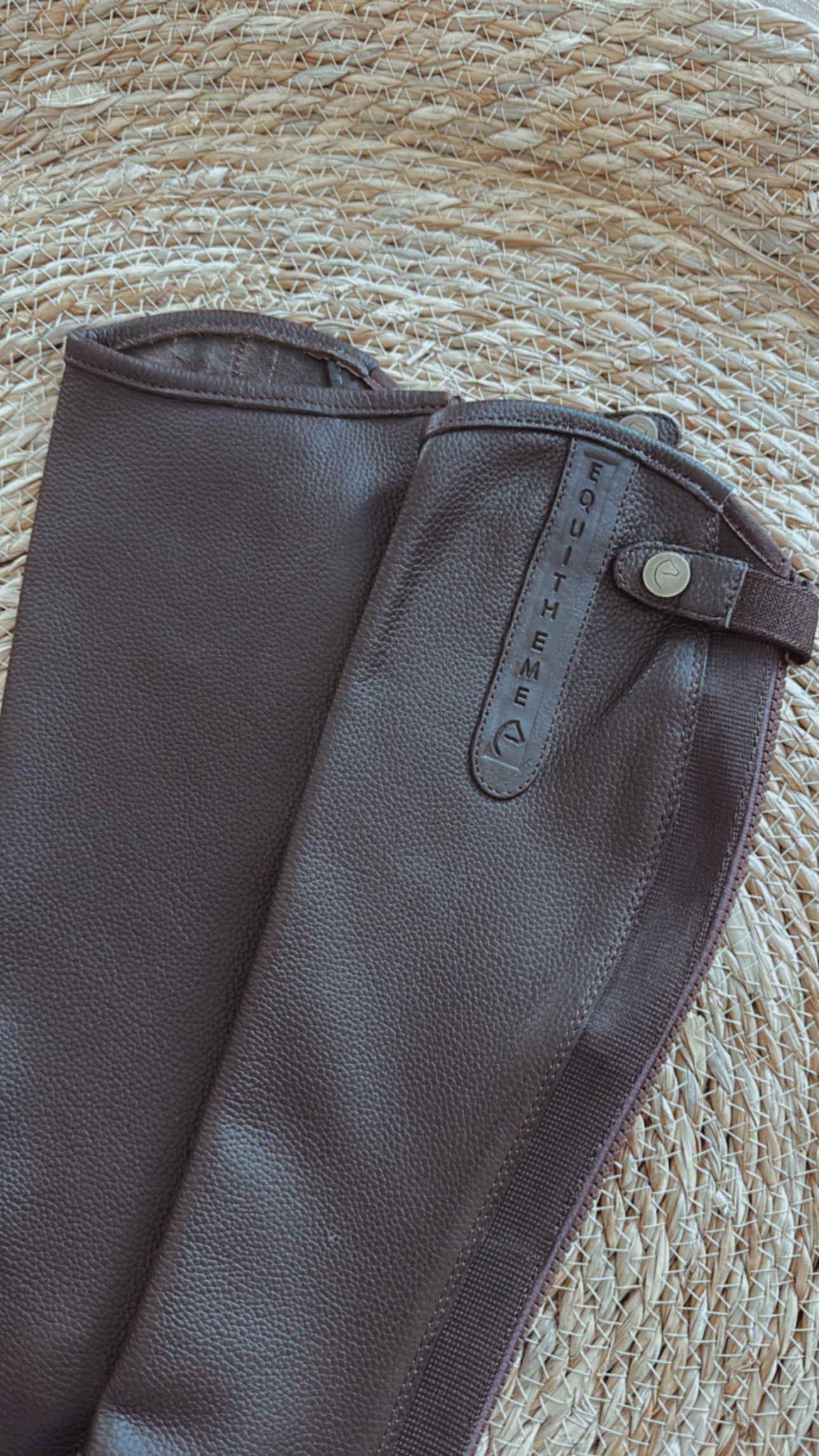 Equithème - Mini Chaps soft cuir marron