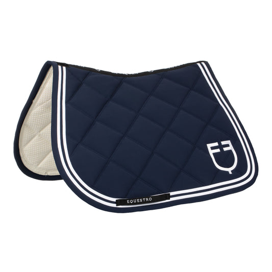 Equestro - DOUBLE STRIPES QUILTING JUMPING SADDLE PAD SIZE FULL