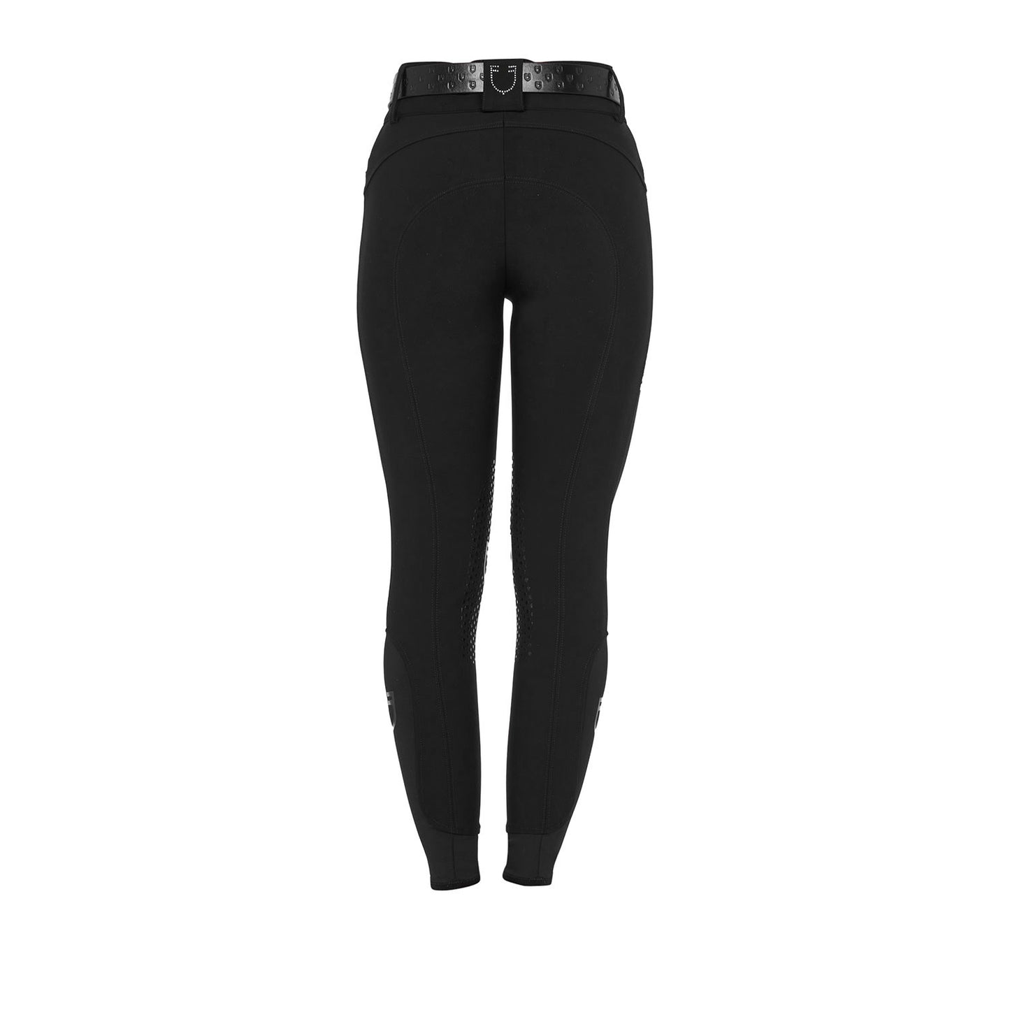 Equestro - WOMEN'S HIGH WAIST STONES LOGO KNEE GRIP BREECHES