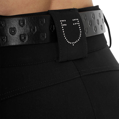 Equestro - WOMEN'S HIGH WAIST STONES LOGO KNEE GRIP BREECHES