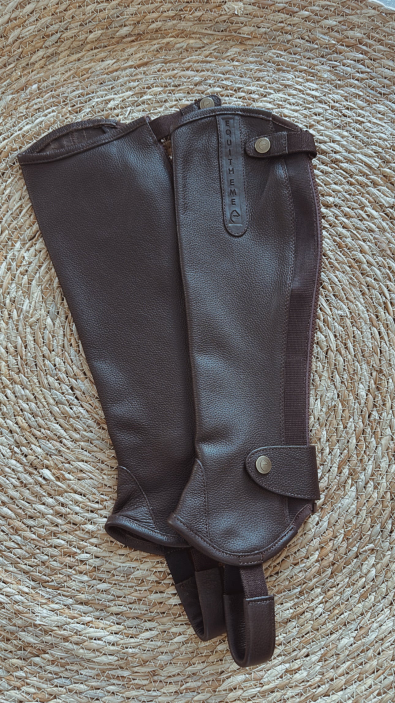 Equithème - Mini Chaps soft cuir marron