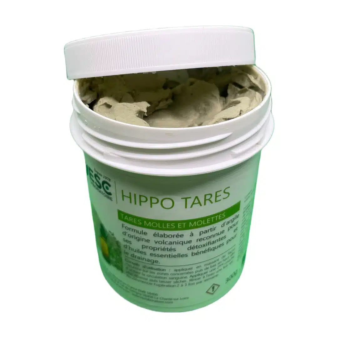 ESC - HIPPO TARES – Soin à base d’argile détoxifiante – Tares molles et molettes cheval 300g