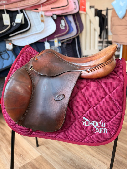 Selle Henri de Rivel – Modèle Lutetia – Cuir Marron – 17 Pouces