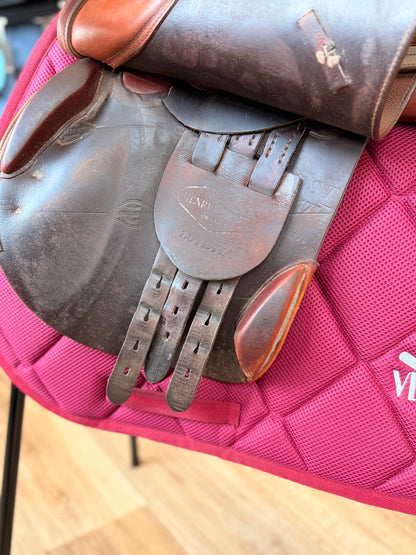 Selle Henri de Rivel – Modèle Lutetia – Cuir Marron – 17 Pouces