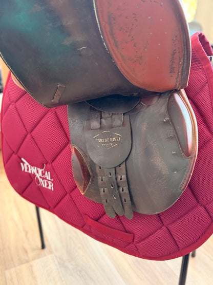 Selle Henri de Rivel – Modèle Lutetia – Cuir Marron – 17 Pouces