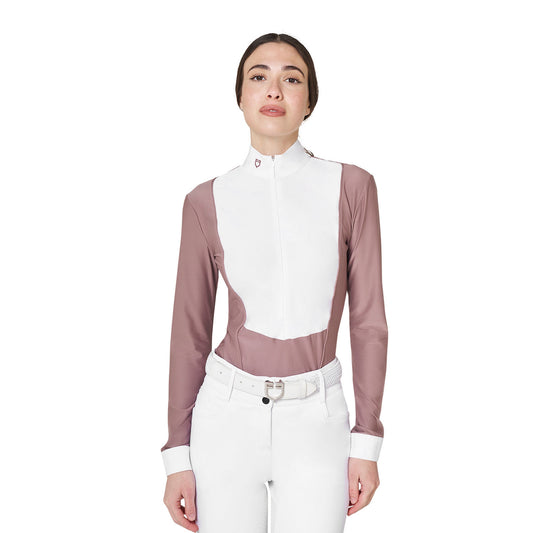 Equestro - Polo concours femme en tissu technique hivernal