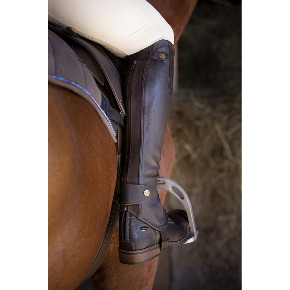 Equithème - Chaps cuir Soft havane