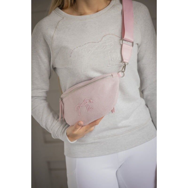 Pénélope - Sac banane chevrons rose