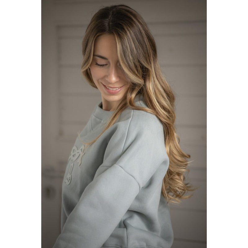 Pénélope - Sweat Bianca vert sauge