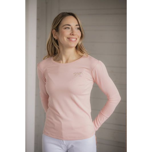 Pénélope - Pull Techty rose