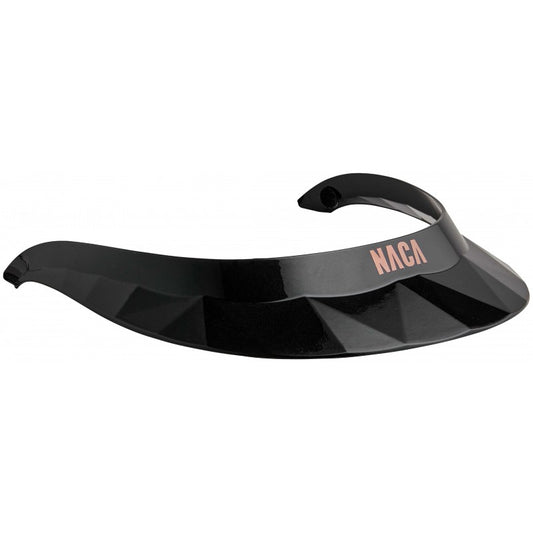NACA - Visière L noir brillant / logo rose gold